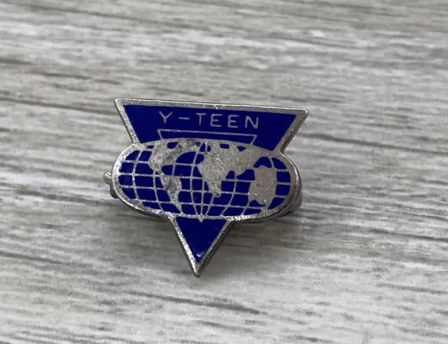 Vintage YMCA Y Teen Enamel Sterling Silver Charm Pendant Soldered Lapel Pin Old