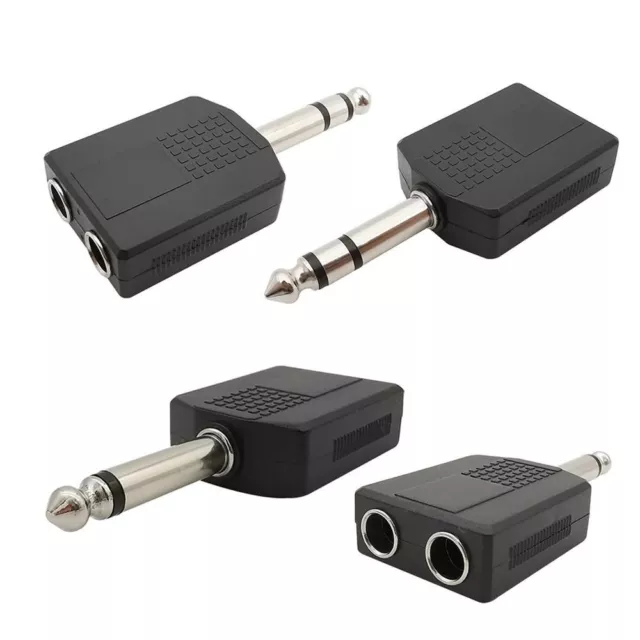 Divisor Convertidor 6,35 mm Enchufe de audio Convertidor de audio 6,5 Adaptador conector