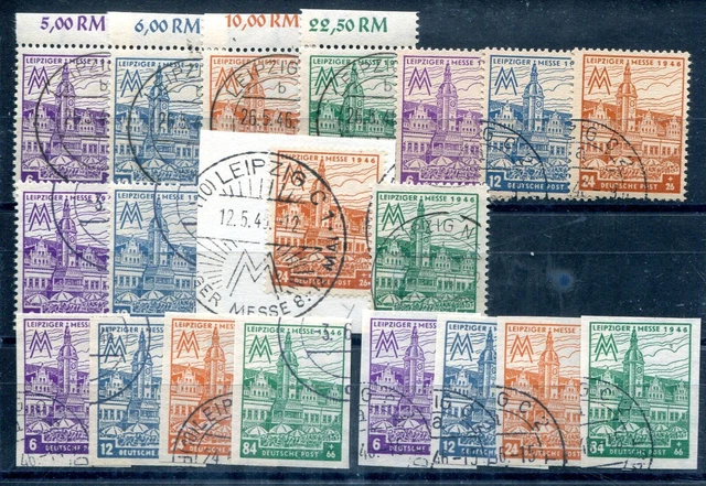 SBZ / WEST SACHSEN 1946 - Mi.Nr. 162- 165 A (X,Y,Z)+ B (X,Y) gestempelt - 8591