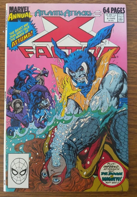 X-Factor 1989 no 4 Marvel Comics Annual Atlantis Attacks