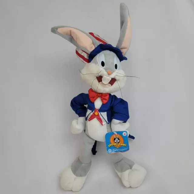 Looney Tunes Bugs Bunny Nanco Plush Uncle Sam Patriotic 17" Stuffed Animal