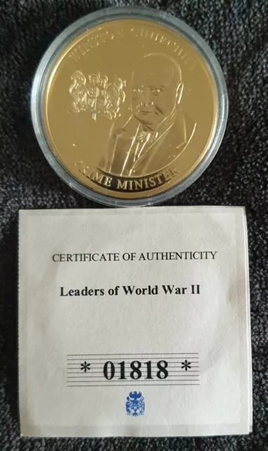 Leaders Of World War II Winston Churchill  Comm Coin... Issue Yr 2012