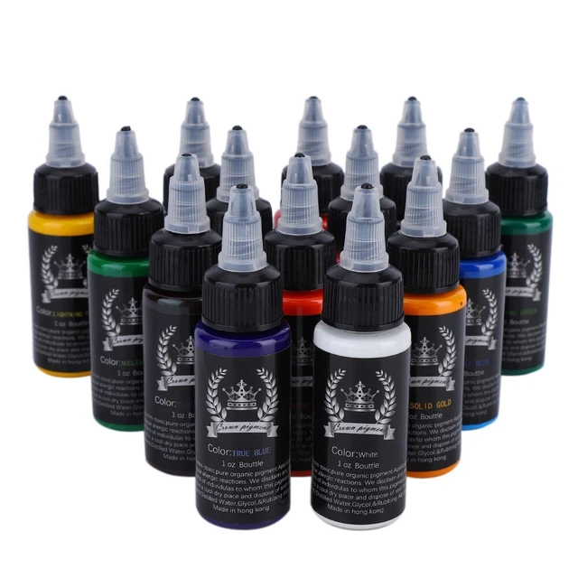 Set inchiostro per tatuaggi 30 ml/bottiglia 14 colori set inchiostro per tatuaggi professionale