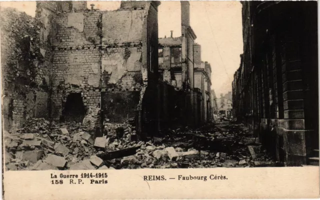 CPA AK Militaire - Reims - Faubourg Ceres - Ruines (698464)
