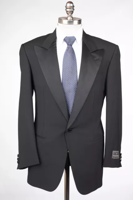 ERMENEGILDO ZEGNA Black Wool Tuxedo Jacket Regular Fit Suit Separate 36 R EU 46