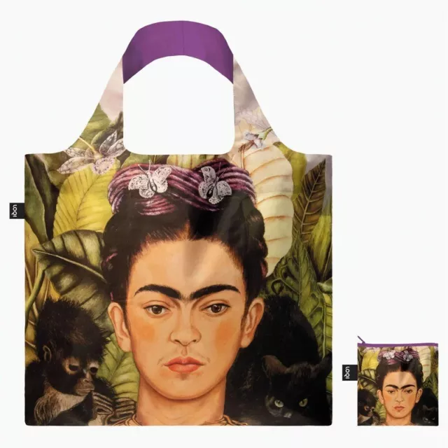 LOQI - Frida Kahlo Tote Bag Self Portrait Lightweight Tote LOQI - Frida Kahlo Tote Bag Self Portrait Lightweight Tote