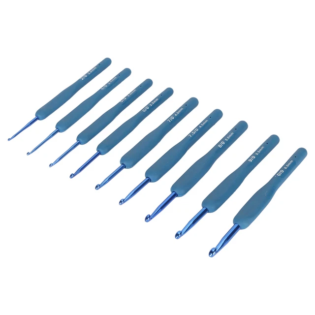 Crochet Hook Wear Resistant Aluminum Soft Grip Wide Application Silicone Handle