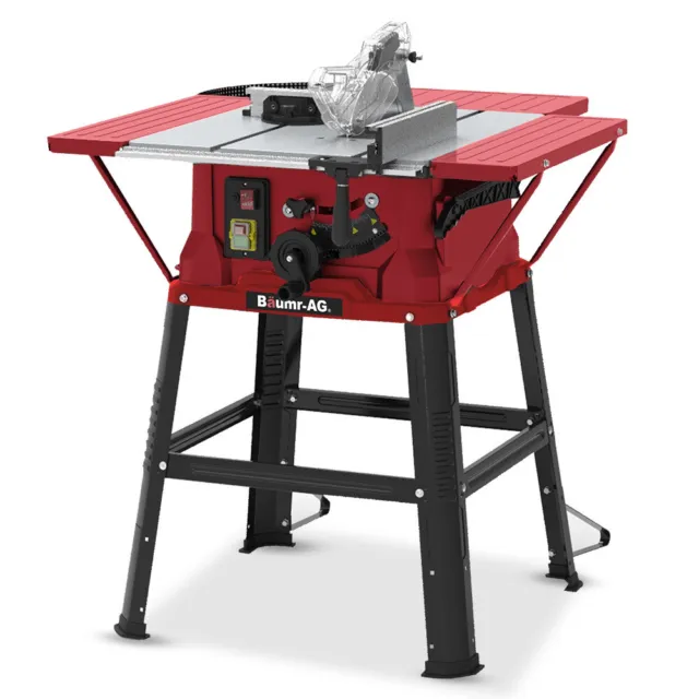 Baumr-AG Table Saw with Stand, Electric Corded Bench Saws 2000W 254mm, Laser
