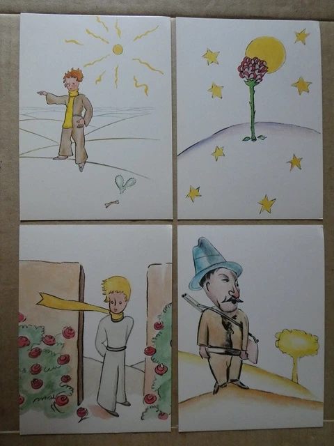 Lot 4 Miscellaneous Cpa: The Little Prince - Antoine De Saint Exupery.