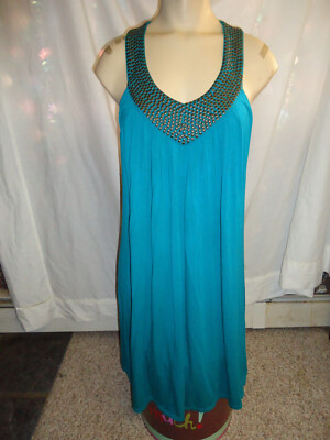 Victoria's Secret womens M green bra top Halter Dress solid modal