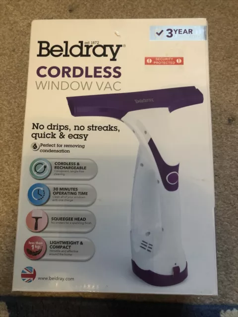 Beldray bel0749 cordless rechargeable window vacuum cleaner deals