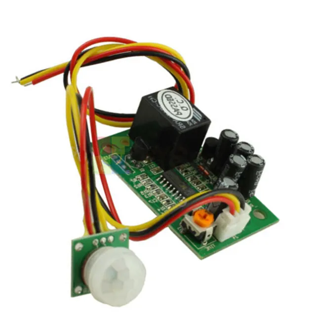 dc 12V PIR IR Pyroelectric Infrared Adjustable Relay Output Sensor Module TOP D 2