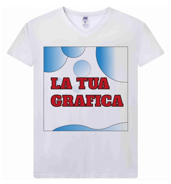 T-Shirt Uomo Personalizzata Maglietta Maglia Personalizzabile Stampa a Colori