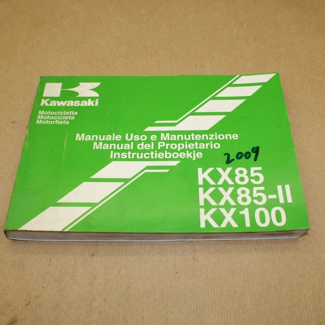 Manuel Technique D'entretien Du Proprietaire Kawasaki Kx 85 Kx 100 2009