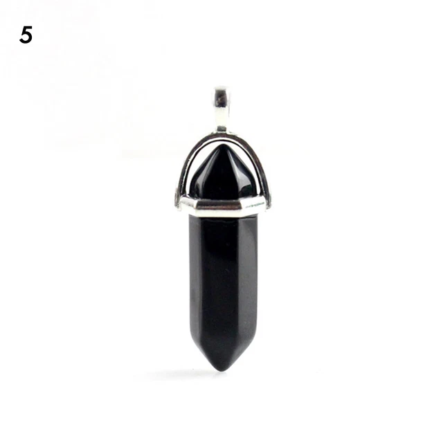 Natural Crystal Quartz Healing Point Chakra Cut Gemstone Pendant Reiki Necklace