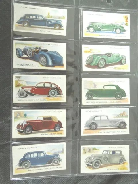 1937 Motor Auto Vintage Fahrzeug Autos Serie 2 Set 50 Karten Tabak Zigarette