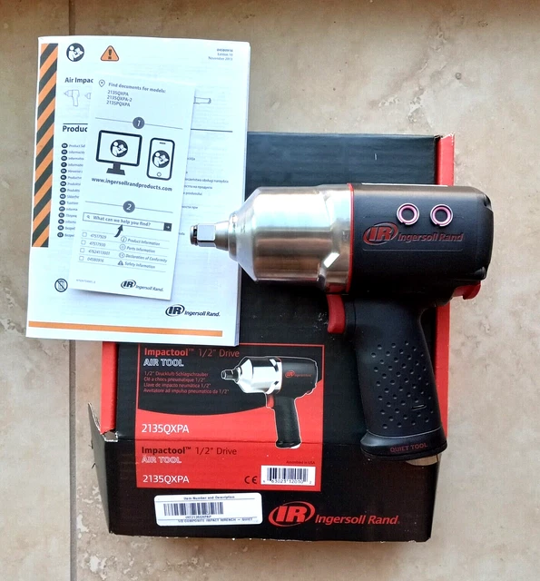 Ingersoll Rand 2135Qxpa 1/2" Drive 720 Foot Pound Impact Wrench With 2 Ring Kits