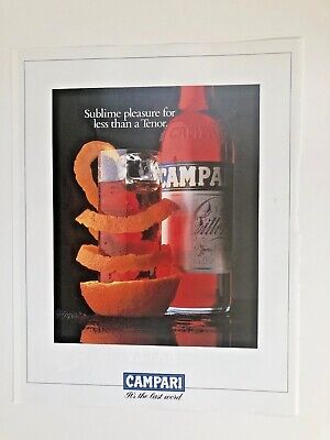 1987 Advert CAMPARI RED ITALIAN BITTER ORANGE IT'S THE LAST WORD LIQUEUR SPIRIT