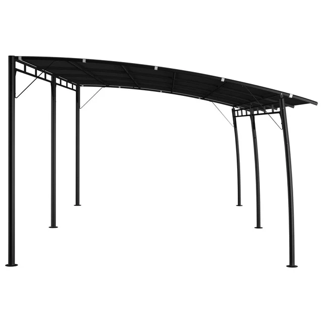 Gartenpavillon Pergola Pavillon Gartenzelt Überdachung Stahll  Anthrazit Creme 3
