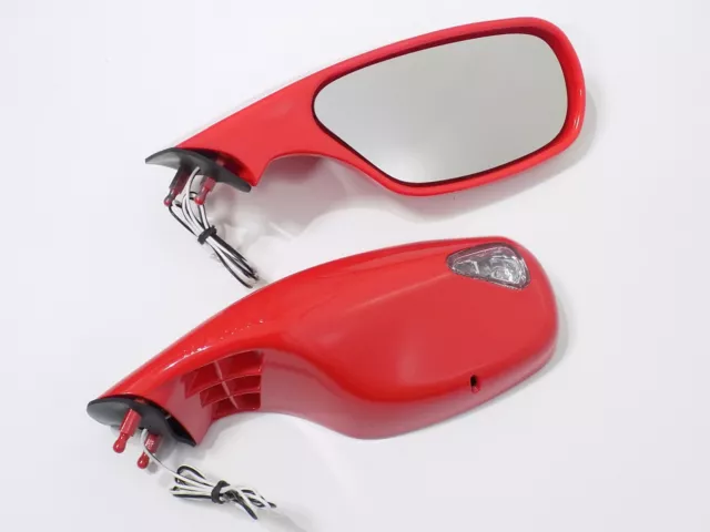 Spiegel Ducati 748 916 996 998 ´94-03 mit LED Blinker, rot, paar