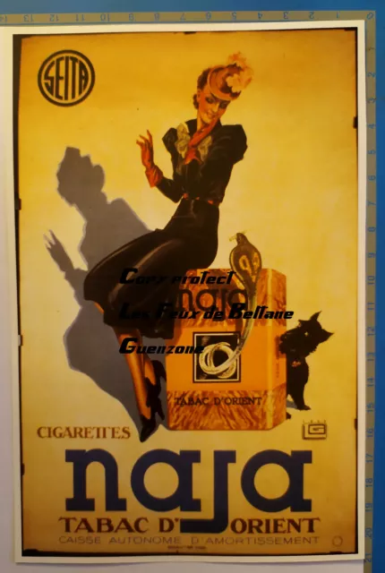 CIGARETTES NAJA TABAC D'ORIENT publicité advert illustration LEONNEC