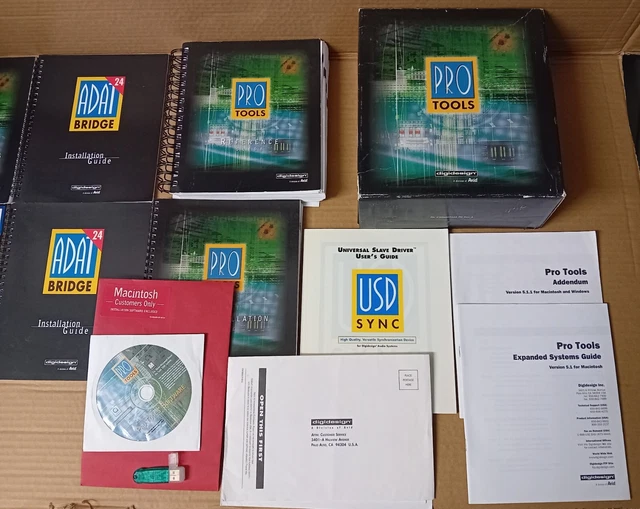 Pro Tools TDM Ver 5.1.1 MAC / WIN 2000 Manuals / CD ROM & Dongle SPARES PARTS