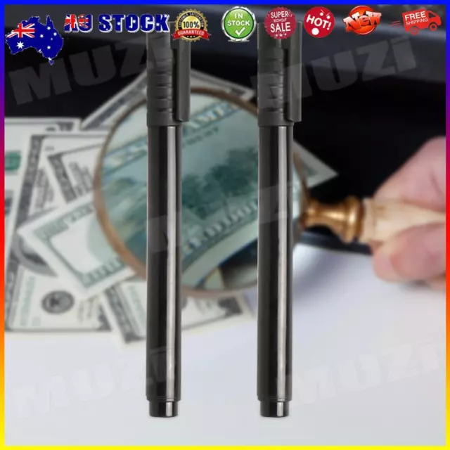 2pcs Money Checker Tester Pen Portable Mini Currency Detector Pen for Euro Pound