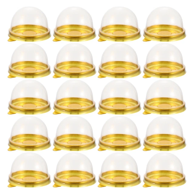 100 pz scatola da imballaggio tuorlo croccante tazza da dessert con coperchio torta