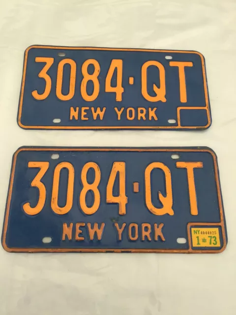 Vintage Set New York Licence Plates