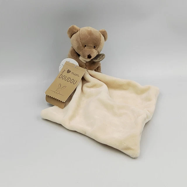 Doudou et compagnie ours beige marron mouchoir référence boite fleur NEUF - 3204