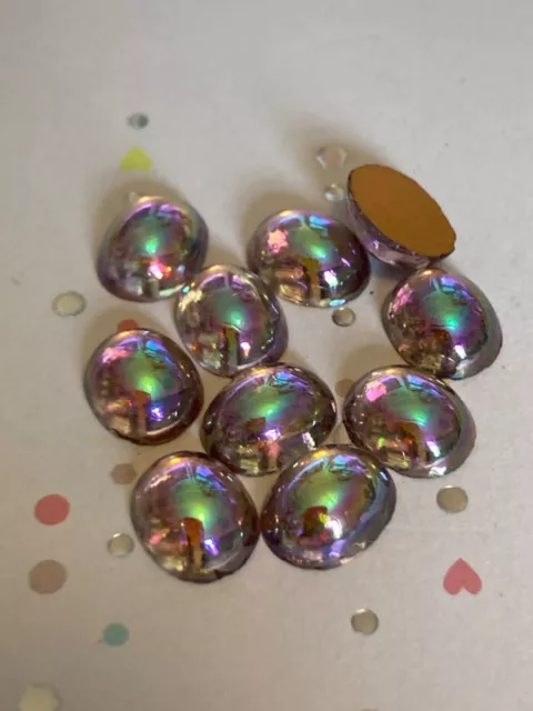 Flatback Cabochon 10x8mm Vintage OVAL Lt Amethyst Bargain Pack of 20 W German