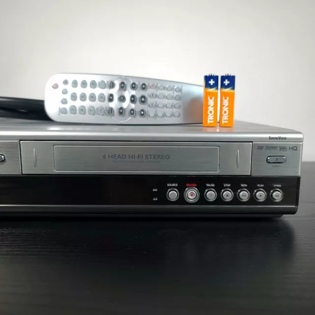 PHILIPS DVDR 3320V Dual DVD Player / VHS Recorder Combi Player TAPE VHS - Good ! 3