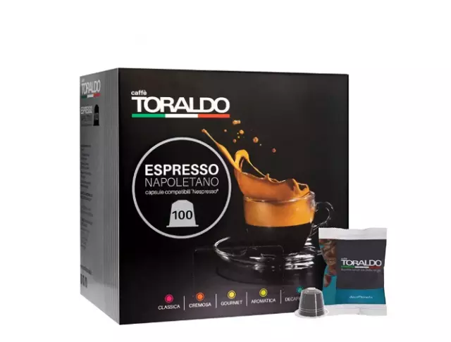 100 Capsule Toraldo Miscela Decaffeinato Compatibili Nespresso Sped. Gratuita