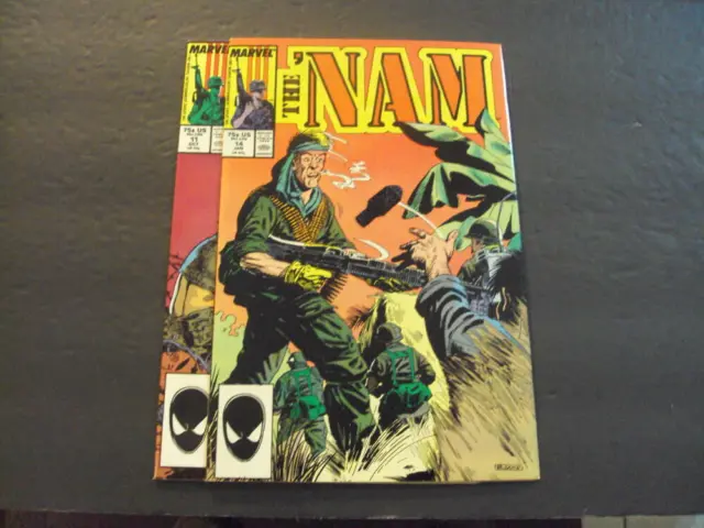 2 Iss The 'Nam #11,14 SIGNED Doug Murray Copper Age Marvel Comics ID:75239