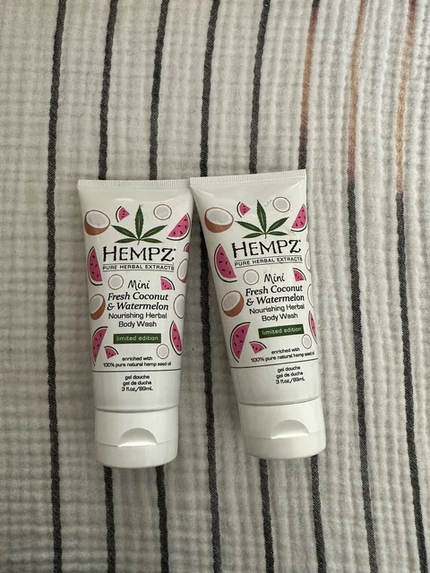 HEMP MINI fresh coconut &watermelon BODY WASH 3 OZ SEALED !  limited edition