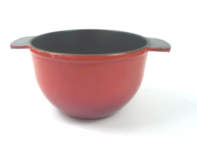 Cast Iron Enamel Bowl Two-Tone Orange #20538 Made In France (bin s)