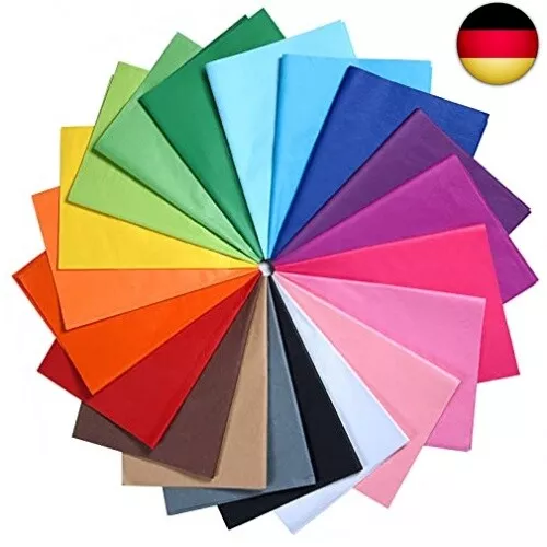 MIAHART 100 Blatt mehrfarbiges Seidenpapier Bulk 35x50cm Geschenkpapier