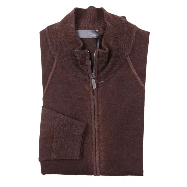 Drumohr Summer 2024 Superfine Merino Wool Full-Zip Cardigan Sweater M (Eu 50)
