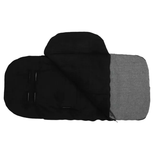 Kleinkind Kinderwagen Kuscheltiere Buggy Fußmuff XXL groß breit grau MELANGE schwarz Vlies 2