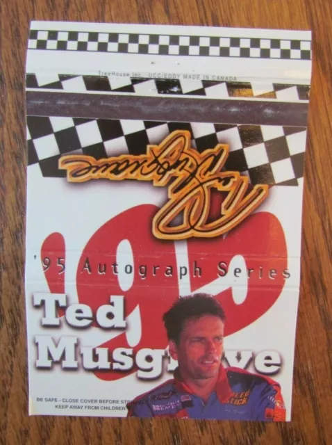 Nascar Racing Car Driver Ted Musgrave Matchbook Cover Empty 1995 Matchcover -D4
