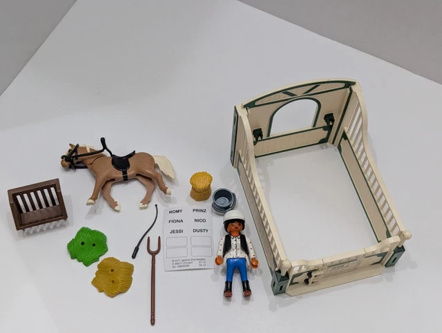 PLAYMOBIL COUNTRY 5109 Caballo con Jinete y Juego de Establo EUR