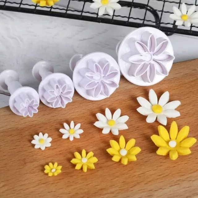 Pastry DIY Daisy Flower Fondant Mold Plunger Mould Cookie Mold Cake Cutter
