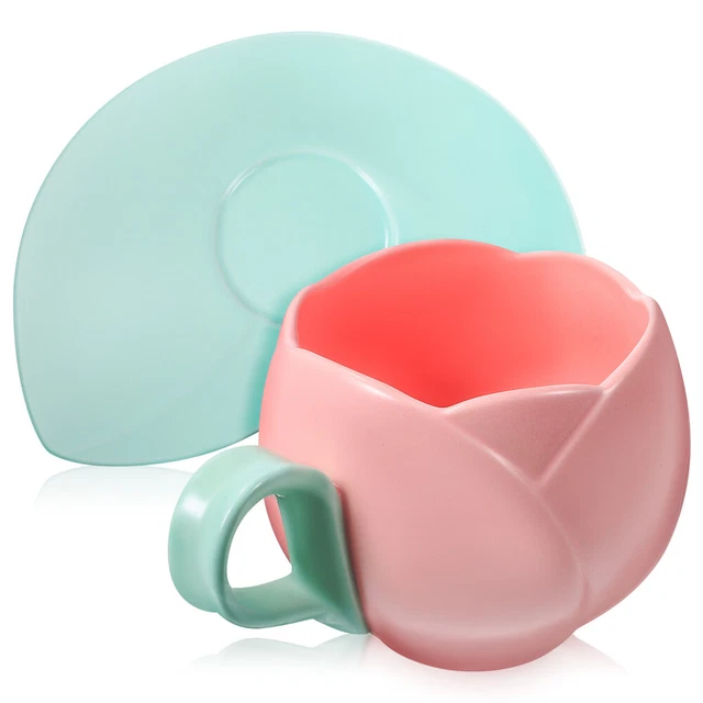 Tazza da caffè in ceramica con set sottobicchieri stile vintage tazza da tè per