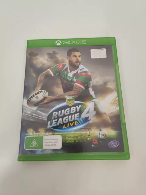 NRL RUGBY LEAGUE LIVE 4 Game Xbox One PAL Version NO Manual Adam Reynolds Cover.