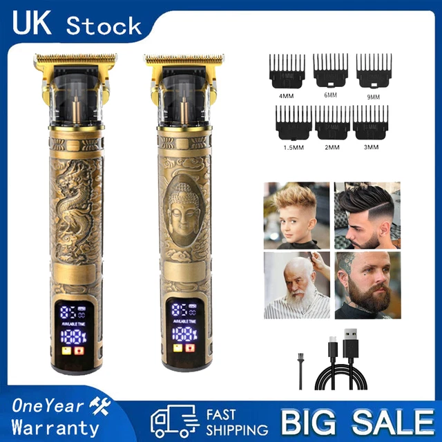 Pro Hair Clipper Trimmer Shaver Cordless Barber 6 Combs Electric Cutting Machine
