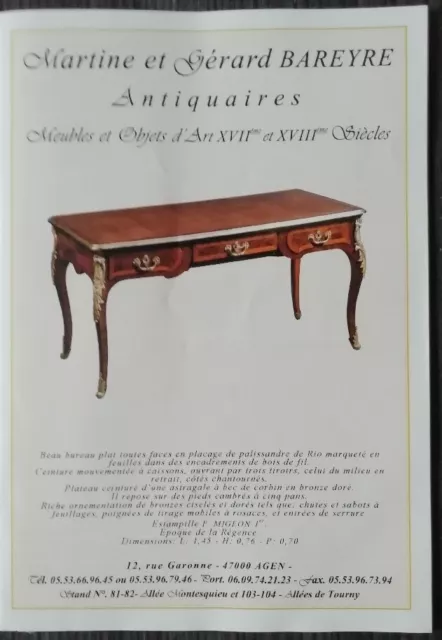 Catalogue Salon des Antiquaires Bordereaux Lac collectif février 1998 2