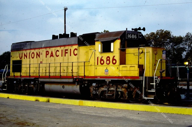 Original Union Pacific Kodachrome Slide ➖ Up 1686 At Shreveport, La In 1989