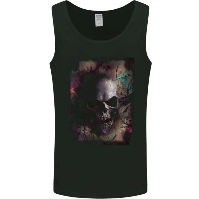 Artistic Skull Gothic Goth Mens Vest Tank Top