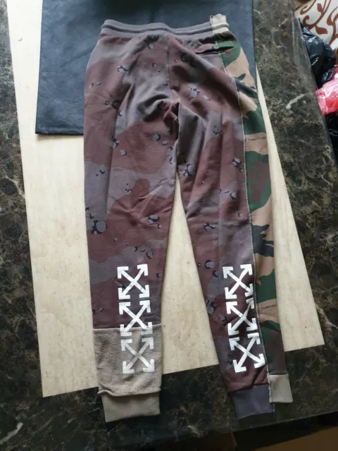 NEW MENS OFF WHITE RECONSTRUCTED camo sweat pants size L W34 RRP 505. 189.99 PicClick UK