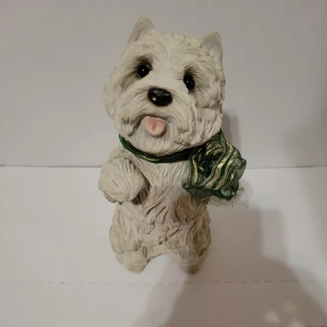Vintage Sandcast Terrier Dog Sculpture